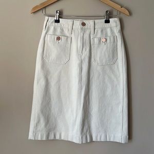 Banana Republic Cream Denim Skirt size 2